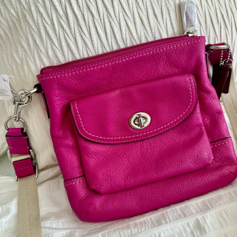 Coach Fuchsia Leather Crossbody Bag